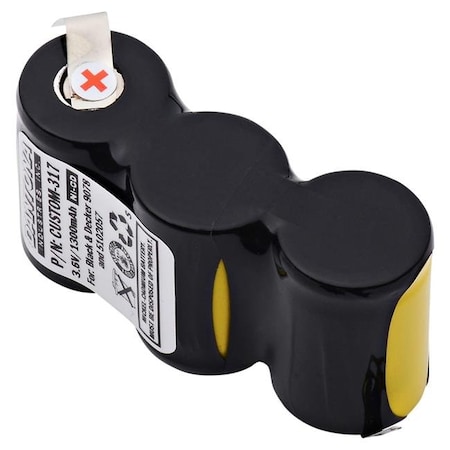 Dantona Dantona CUSTOM-317 3.6V & 1300 mAh Nickel Replacement Battery for Black & Decker - 5102057 CUSTOM-317